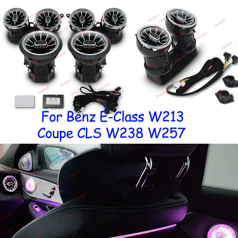 For Benz E-Class W213 Coupe CLS  W238 W257 E200 E300 E400 E43 E53 Car Decorative Luminous Ambient Light LED Air Vents