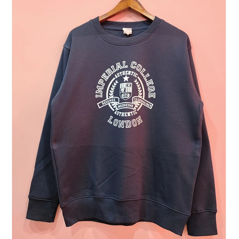 

Утепленная толстовка Imperial College Long Sleeve для мужчин и женщин, осенне-зимняя, повседневная, свободного кроя