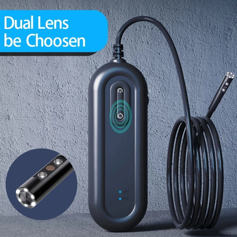 

3.9mm Dual Lens WIFI Endoscope Camera Flexible Surveillance Borescope for Pipeline Car Engine Inspection Camera for IOS Android