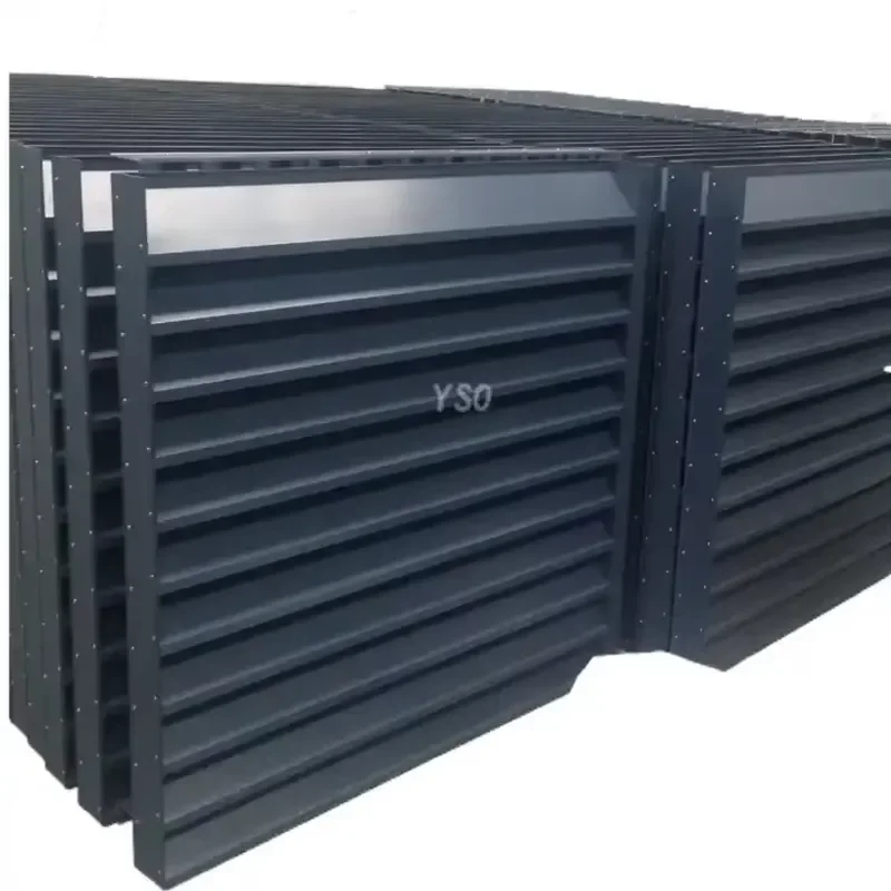 New Modern Outdoor Fixed/Electric Aluminum Louvers with Ventilation & Sunshade Function Stainless Steel/Aluminum Accessories