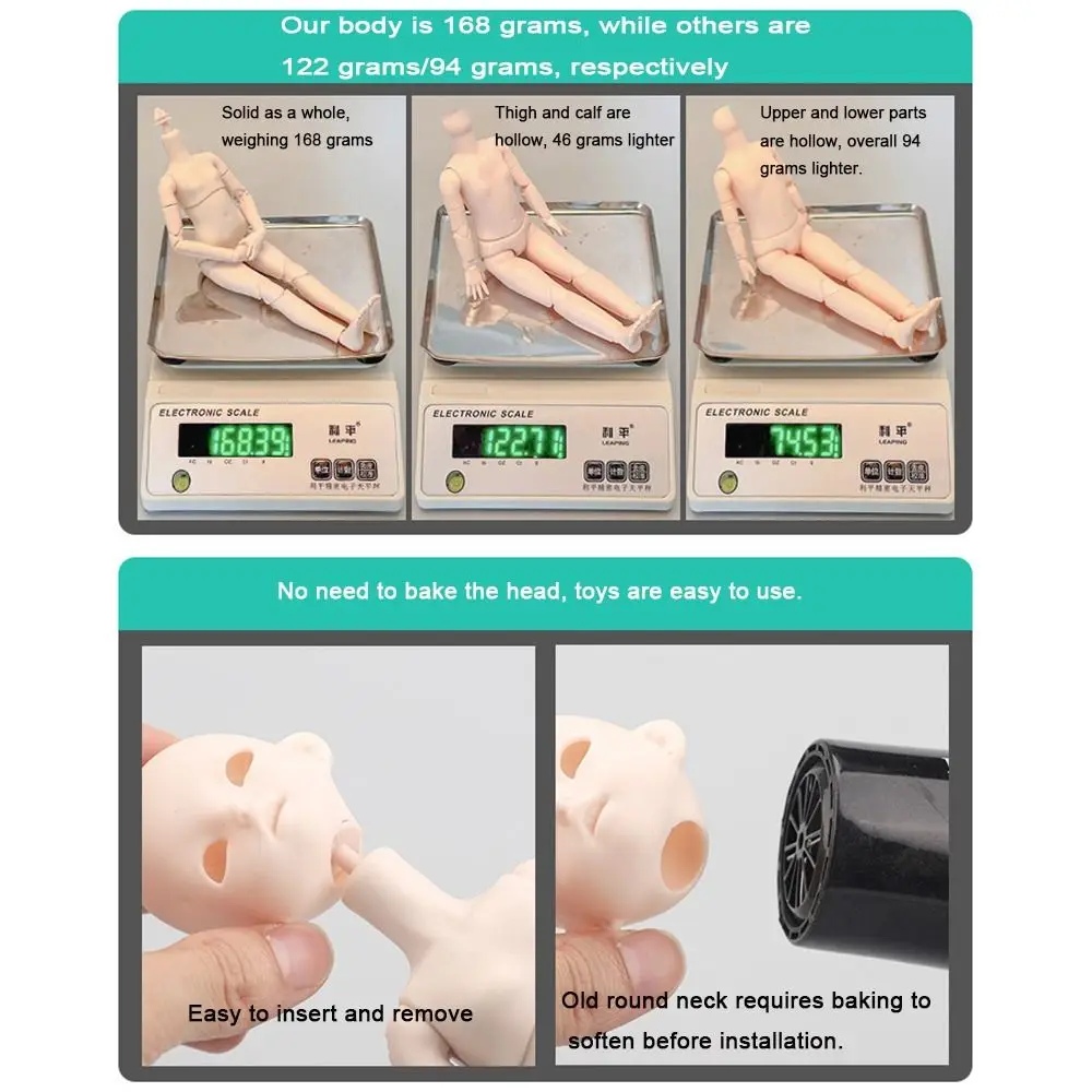 30 ซม.ความสูง 1/6 BJD ตุ๊กตาสาวผิวขาว 22 ข้อต่อ Movable Mjd ตุ๊กตา Body 1/6 Action Figure Body ตุ๊กตา BJD หัวรูป