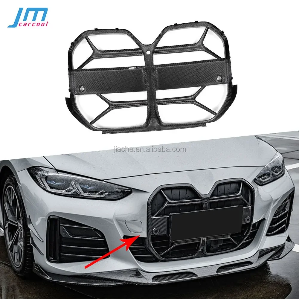 

Popular Hot sell Dry Carbon Front Bumper Grill Mesh Grille Frame Cover for BMW 4 Series G26 M Sport Sedan 2020+ FRP Front Grill