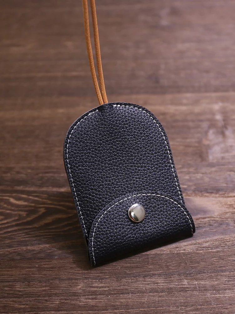 Genuine Leather Key Case  New Home Key Case Portable Keychain Small  Men\'s Car Key Case Pulling Bags for Keys