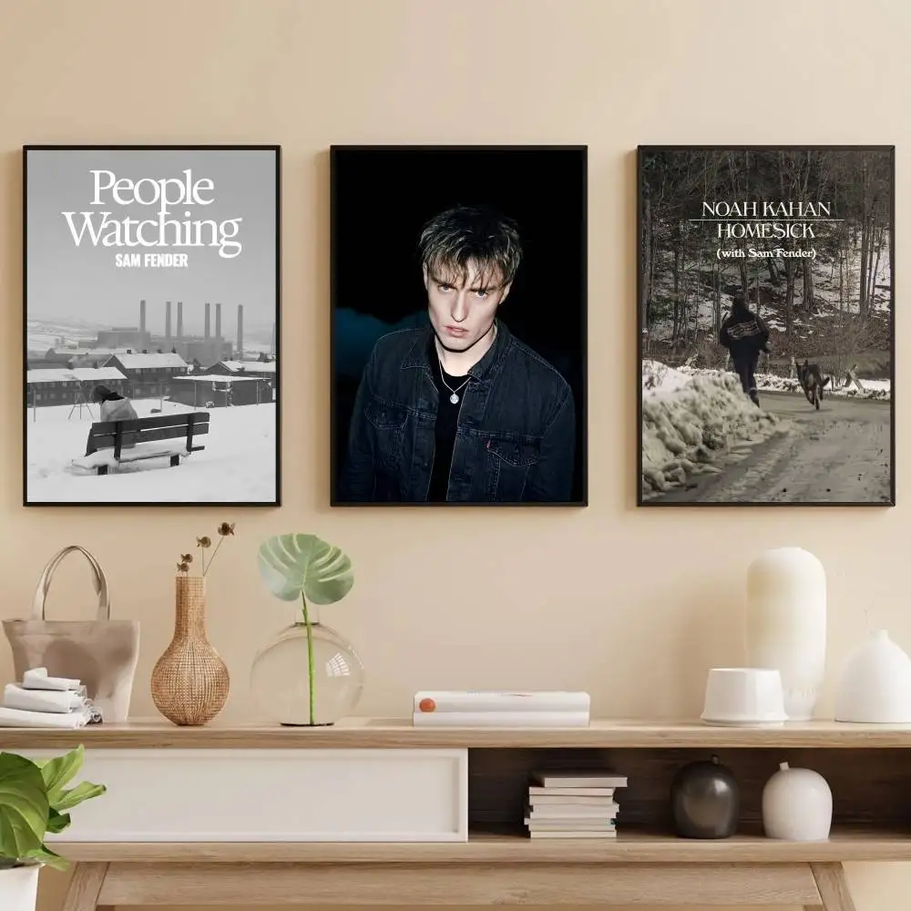 

S-Sam F-Fender Poster Self-adhesive Art Waterproof Paper Sticker Coffee House Bar Room