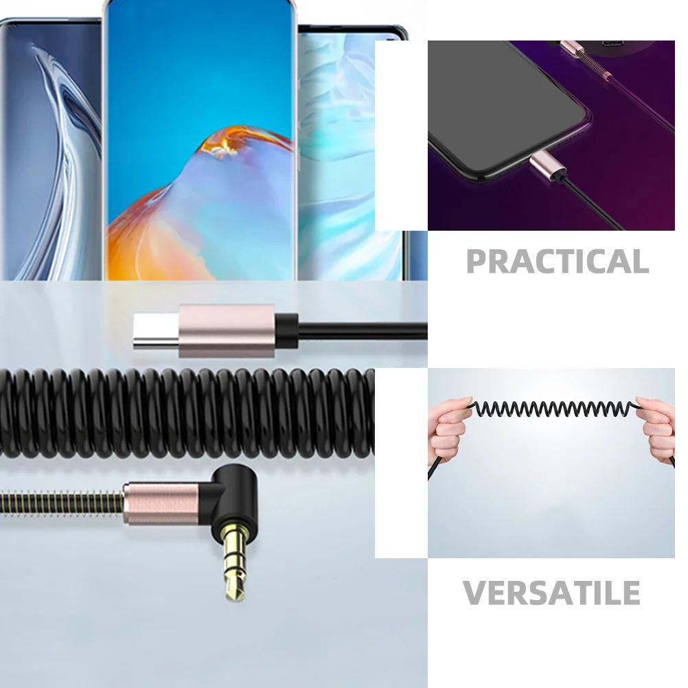 Type C to 3.5mm Audio Adapter High Quality Type-C Earphone Adapter Cable Portable Headphone Converter Support Voice Control