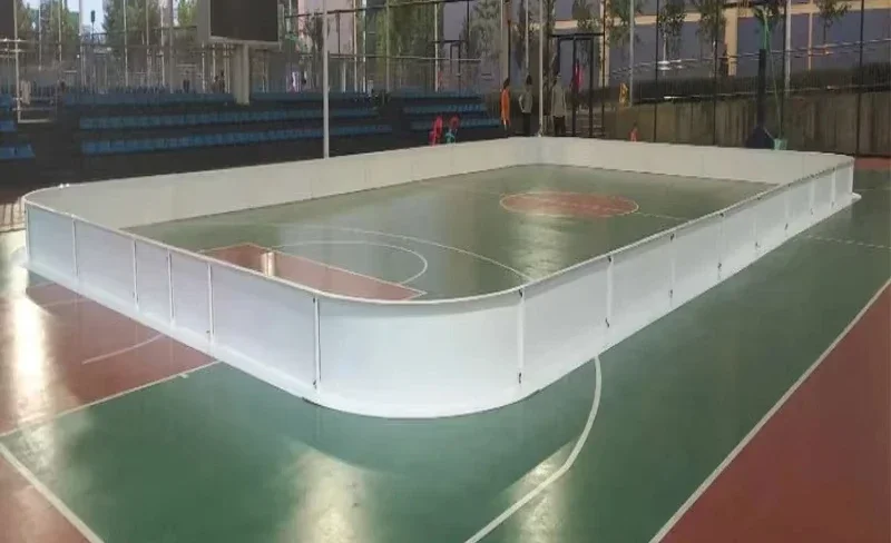 Vloerbalring; Floorball Rink met afmeting van 40 m x 20 m ijsring vloerbalbord