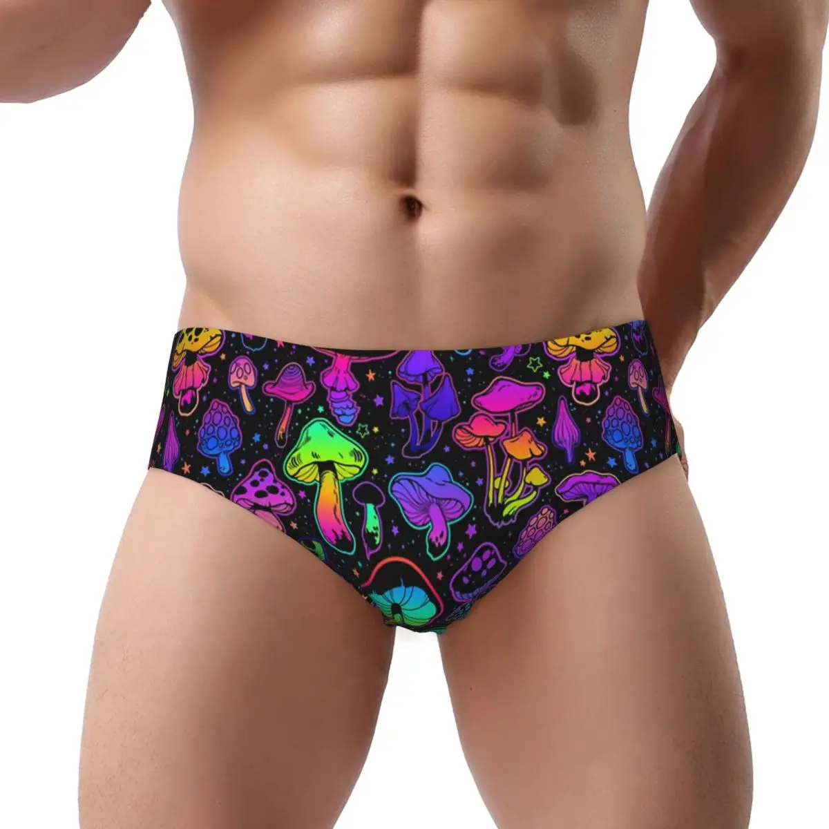 

Custom Men's Psychedelic Magic Mushroom Trippy Hippie Panties Underwear Male Comfort Briefs Underpants