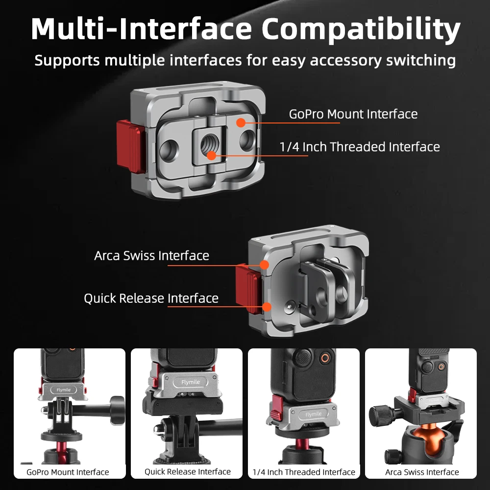 Quick-release Base For DJI Osmo Pocket 3,Adapter Mount With Charging And Lossless Transmission Interface Pocket 3 Accessories