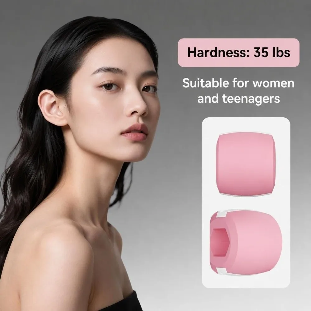 Food Grade Silicone Jaw Exerciser Facial Yoga Heat Resistant Face Exerciser 35lb Resistance Jaw Face Slimmer Jawline Trainer