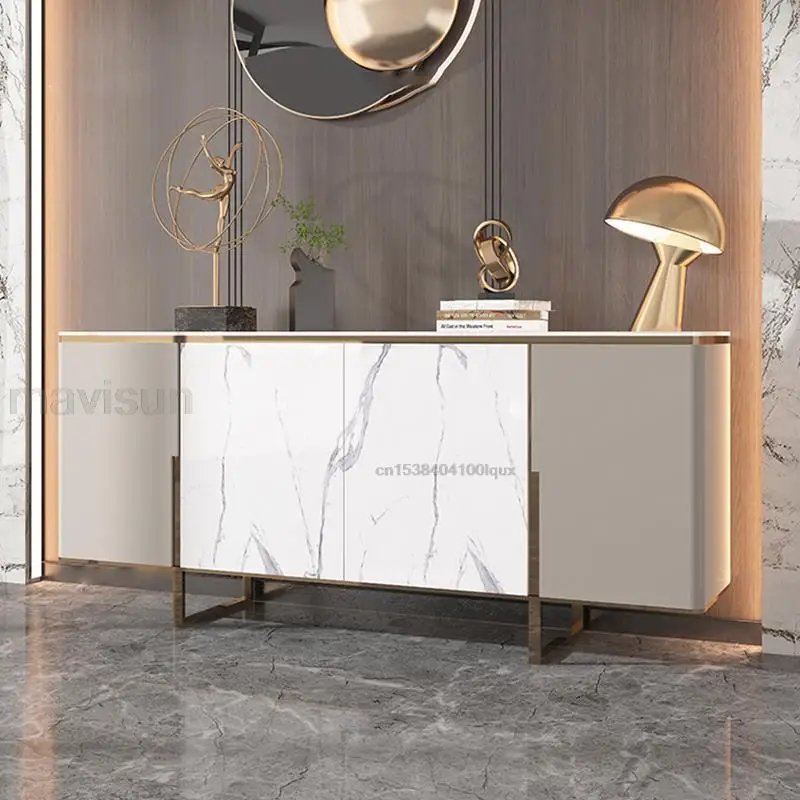 French Full Kitchen Marble Sideboard Home Restaurant Modern Entrance Hall Cabinet Scandinavian Style Dining Room Furniture