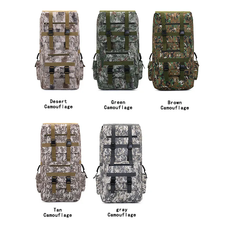 WINCENT Large Capacity Outdoor Travel Backpack Male 120L Army Fan Rucksack New Tactical Camouflage Sports Mountaineering Bag