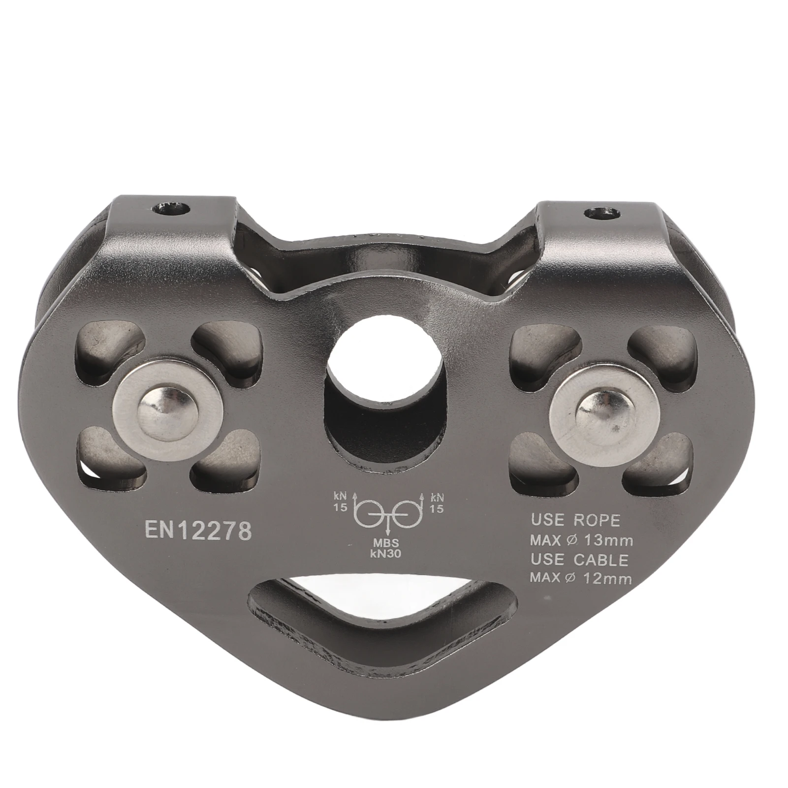 Aluminium Poelie Zipline Draaibare Katrol Rotsklimmen Aluminium Met Tandem Snelheid Dubbele Trolley Voor Bergbeklimmen Klimmen Katrol