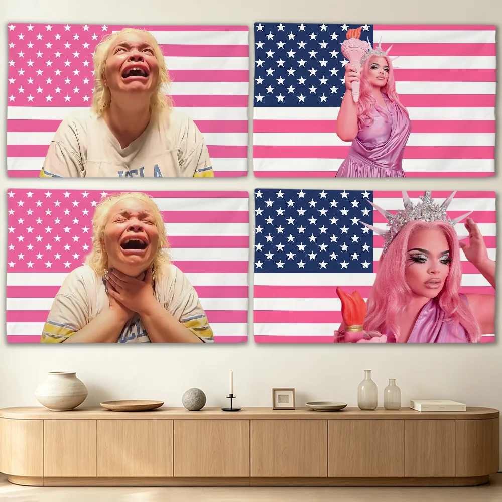Outdoor Camping Usa - T-Trisha Paytas USA Roze vlag reclamebanner