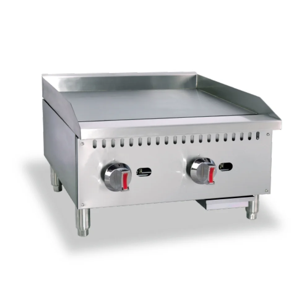 

HERG-24T 2-конфорки ETL Коммерческий газовый термостат для гамбургеров Сковорода