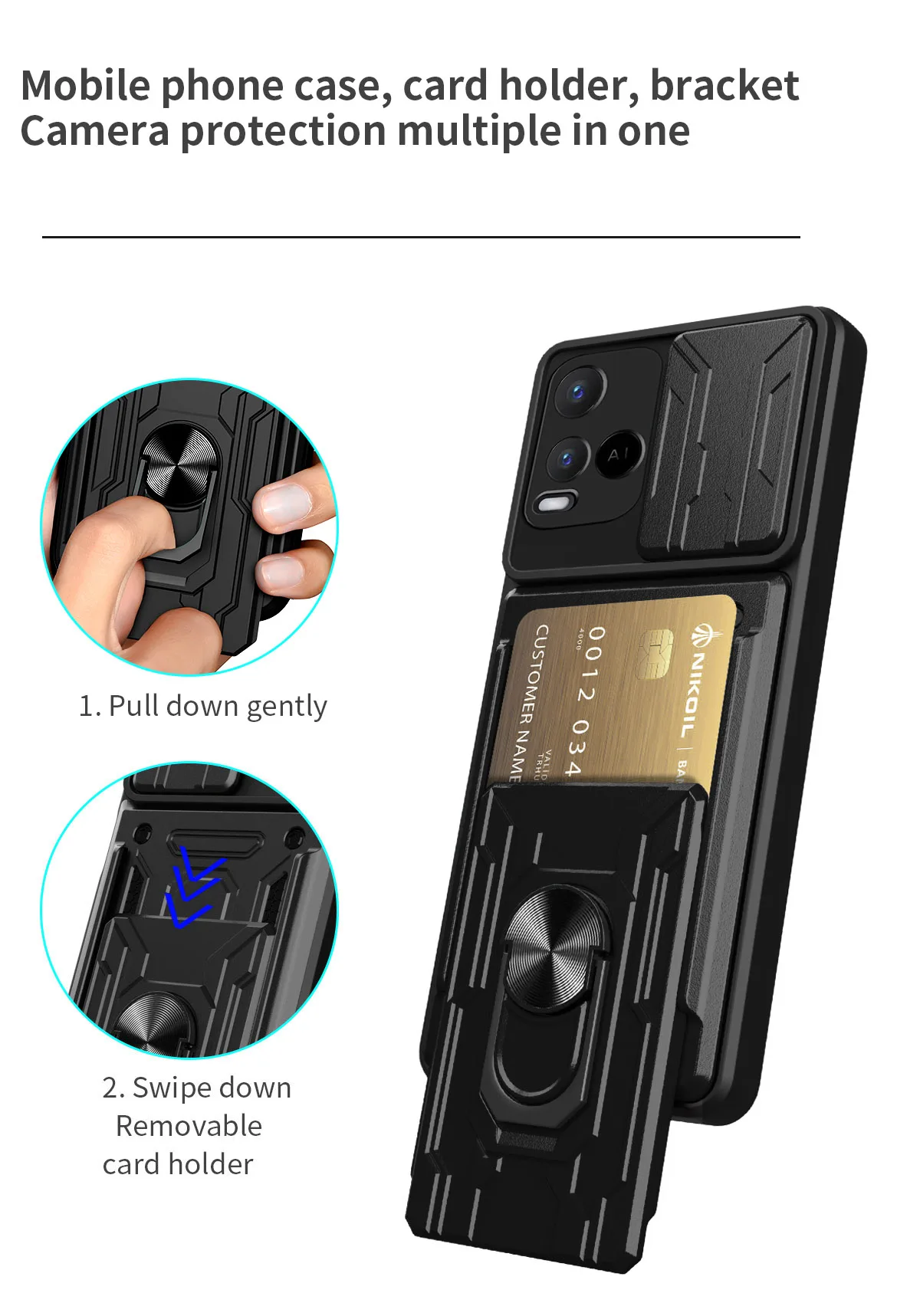 Shockproof Armor Phone Case For Vivo V21 V23E X80 V25 V27 Pro V29 4G 5G Car Magnetic Holder Ring Protect Cover For