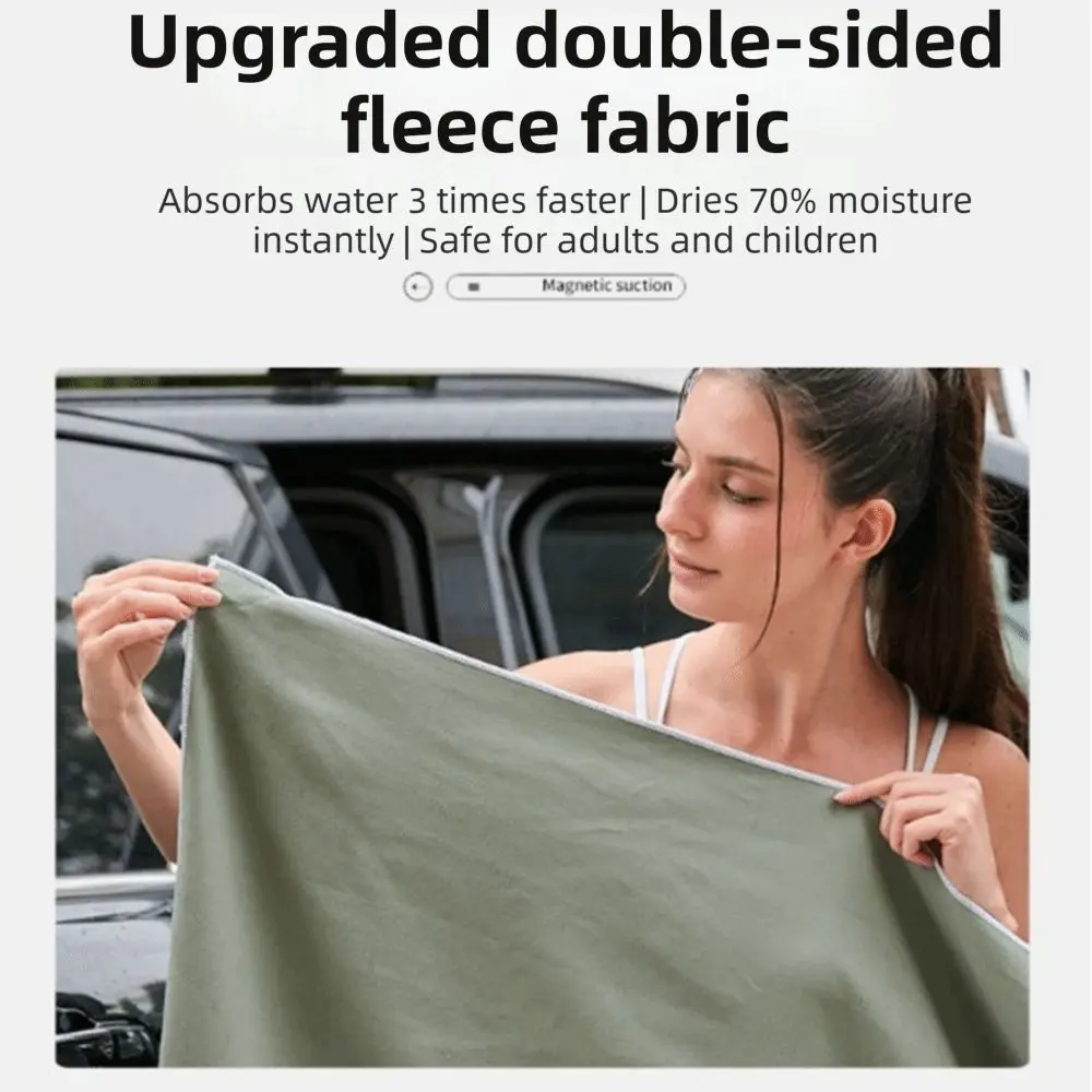 Multifunctional Portable Magnetic Bath Towel Quick-Drying Sand Free Beach Towel Soft Water-Absorbing Quick Dry Towel Outdoor Use