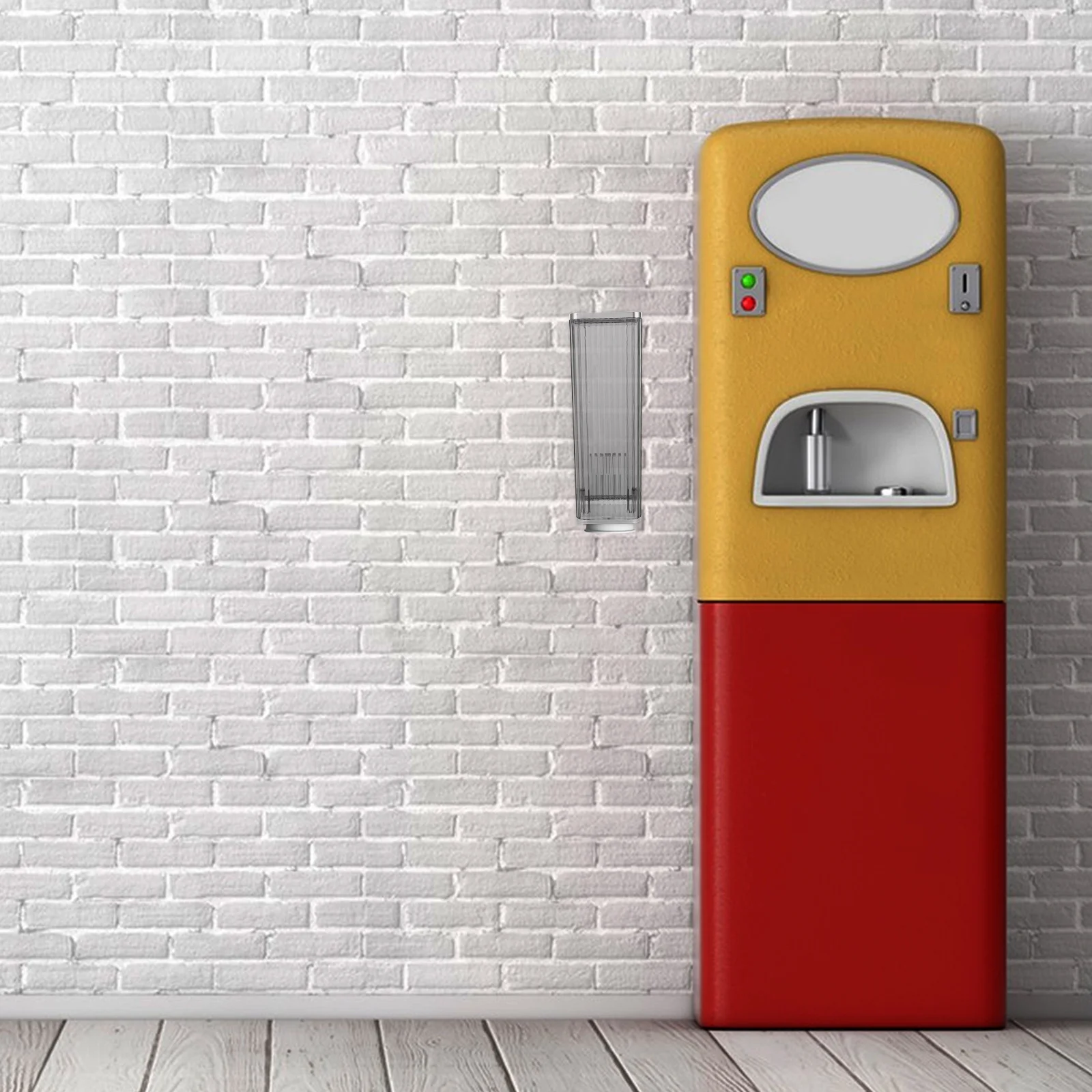 

Disposable Cup Holder Wall Mount Stylish Modern Design Space Saving Quick Access for Home Office Bathroom Water