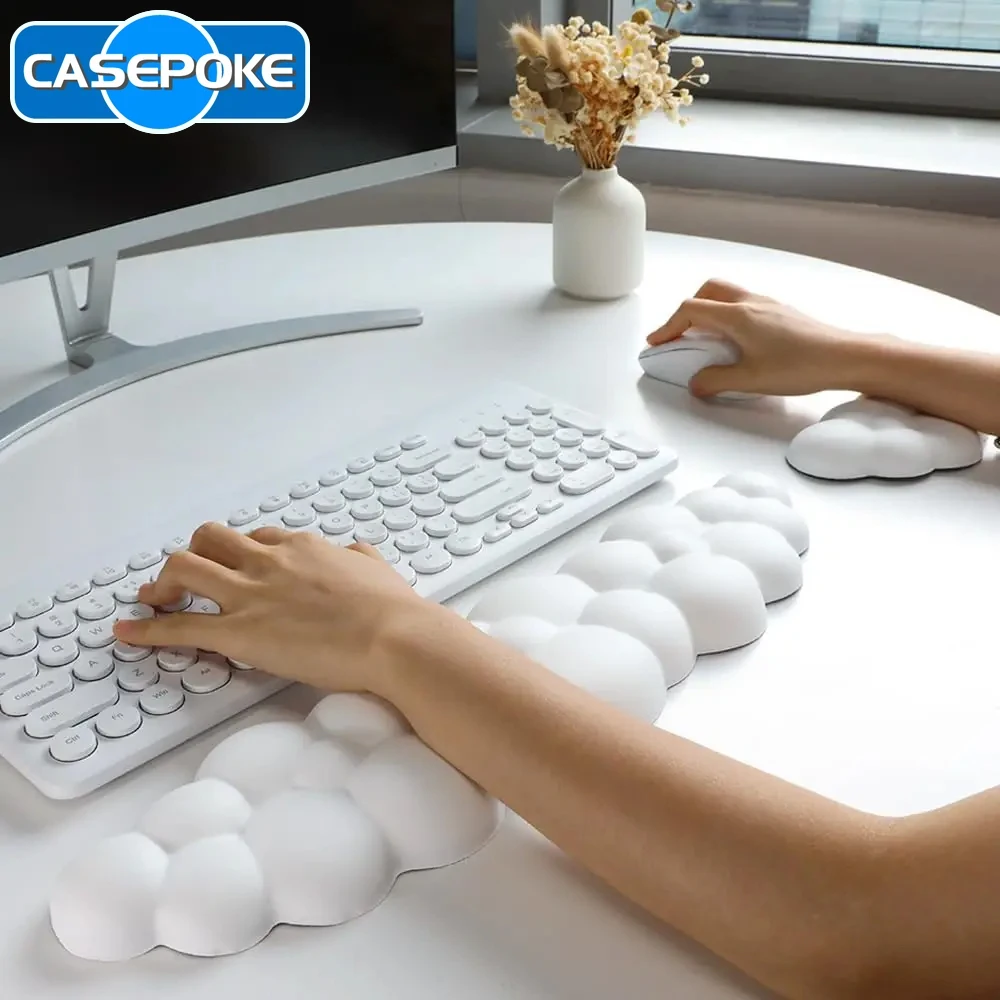 CASEPOKE 2025 Multicolor Mousepad Ergonomic Keyboard Wrist Rest For iPad Mac Laptop Tablet PC Notebook Non Slip Mice Mouse Pad