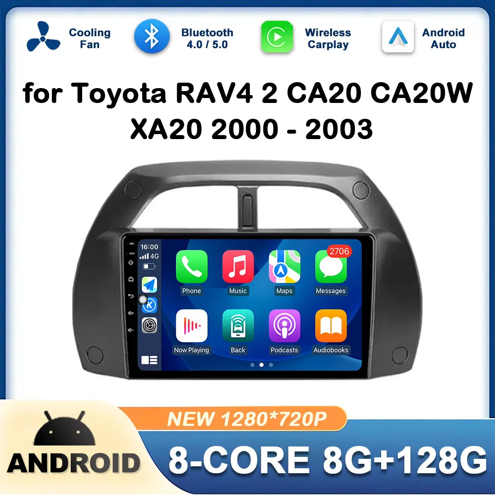 

Android OS for Toyota RAV4 2 CA20 CA20W XA20 2000 - 2003 DSP Stereo GPS Navi Bluetooth Car Video Multimedia Player Autoradio 4G