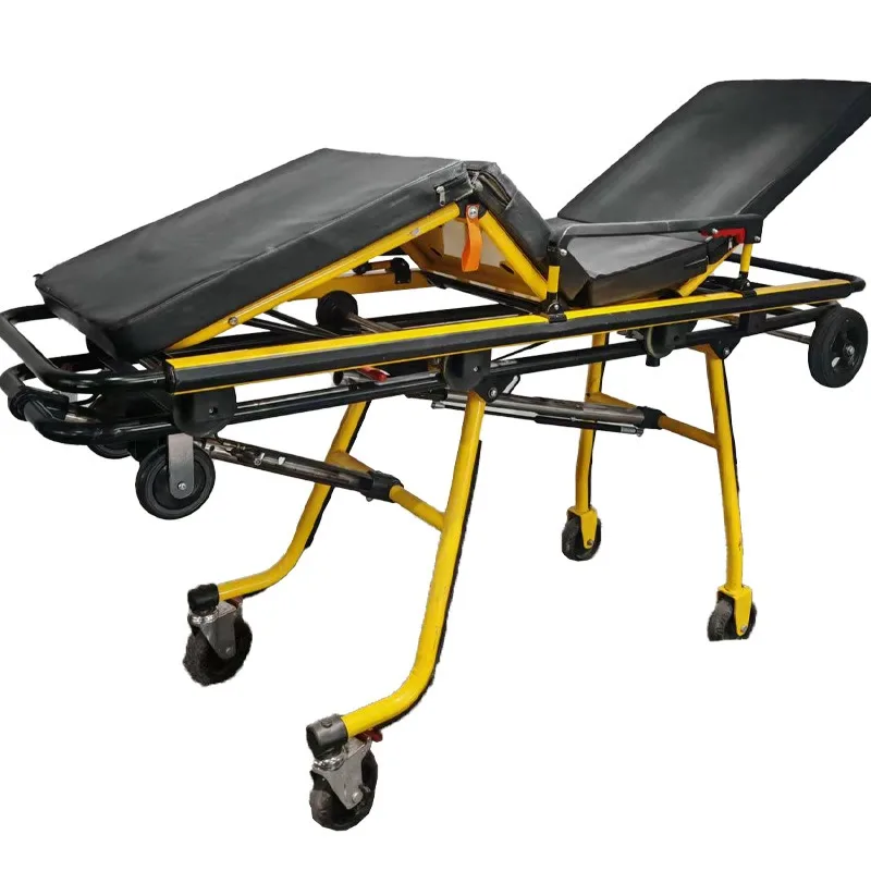 Ambulance stretcher Adjustable aluminum alloy cart Automatic boarding stretcher