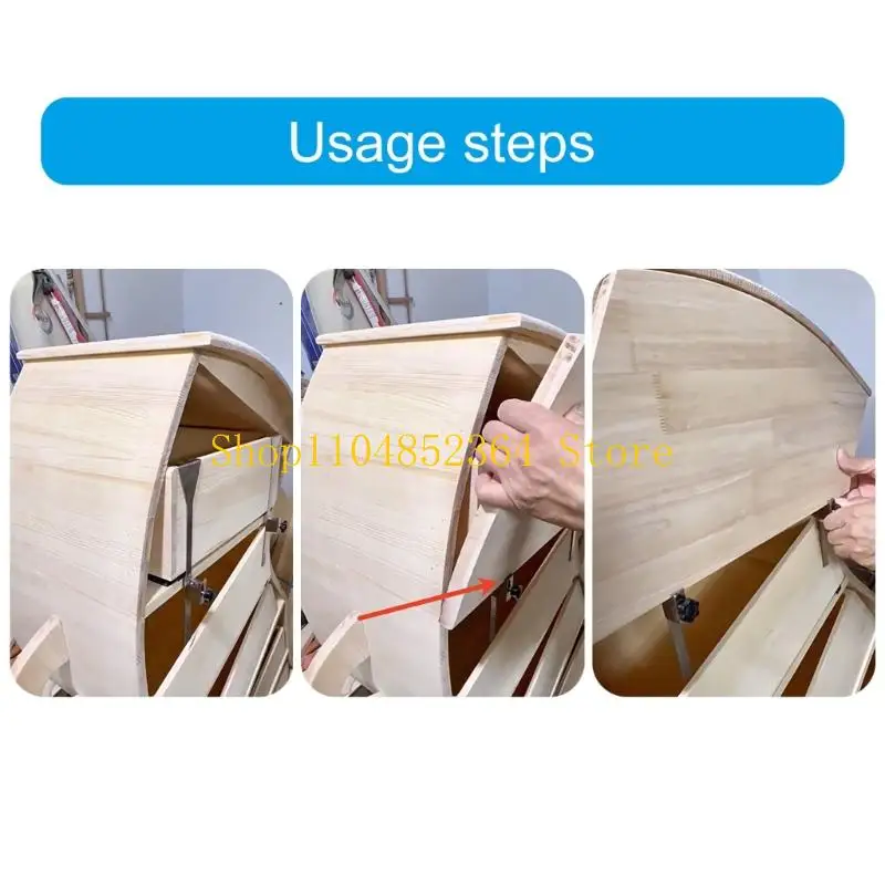 

652F Adjustable Drawer Panel Locking Tool Installation Jig Durability Steel Builts In Height Adjustment Panel Fixer Brackets