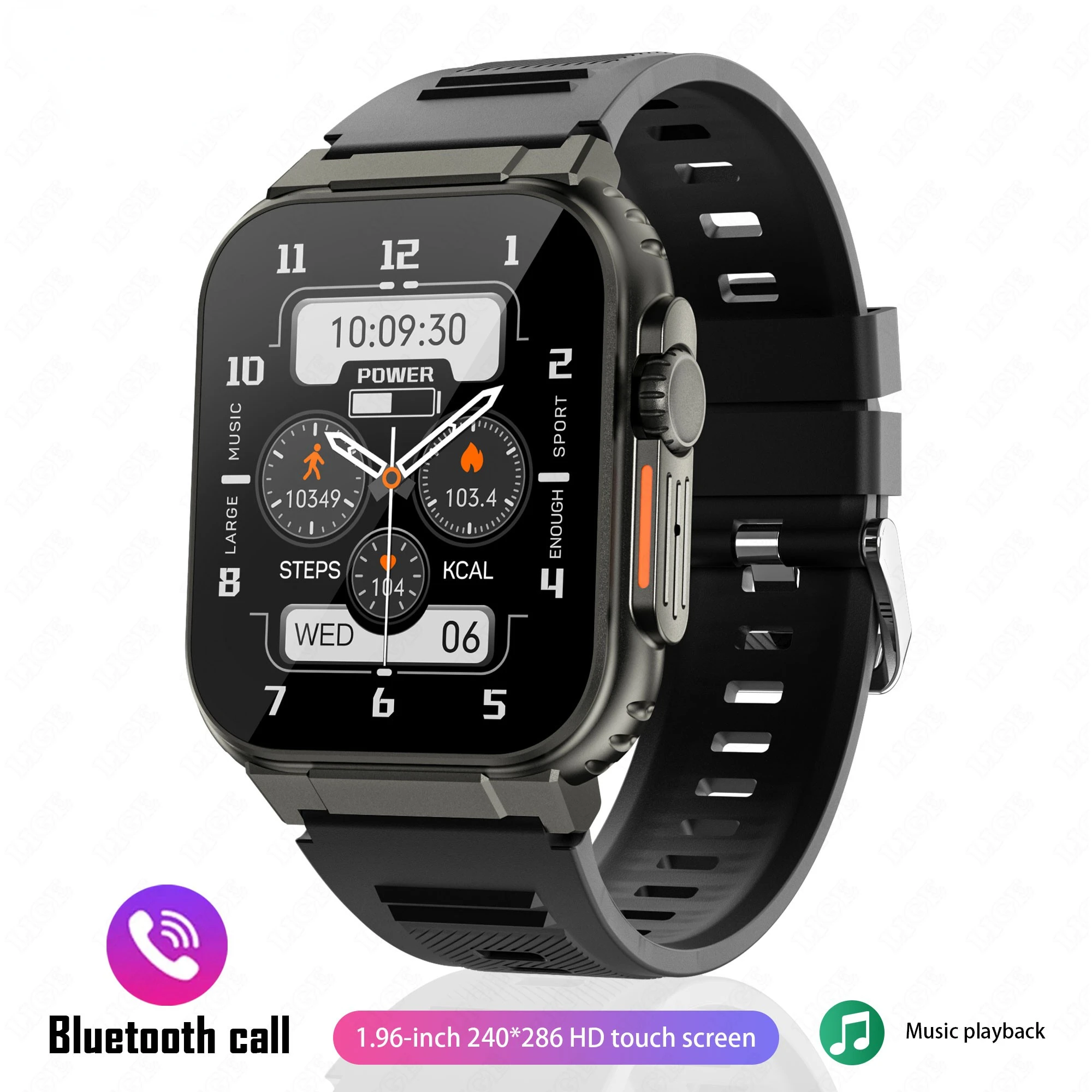 

Men Smart Watch For Android IOS AMOLED Screen IP68 Waterproof Heart Rate Monitor Sport Fitness Tracker Smartwatch