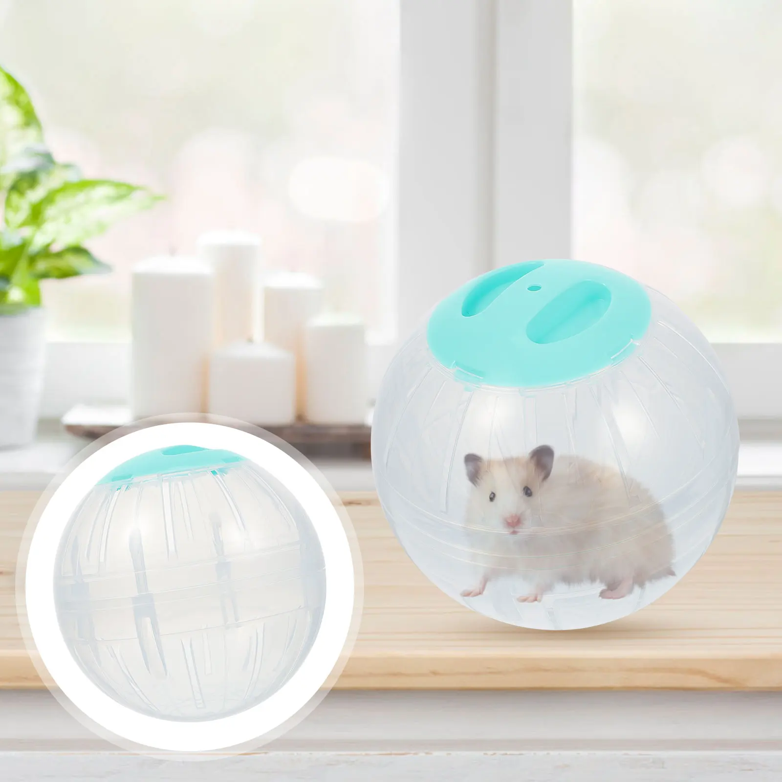 

2pcs Hamster Running Balls 14 5CM Blue Transparent Exercise Toys Fitness Accessories for Small Animals Pet Supplies