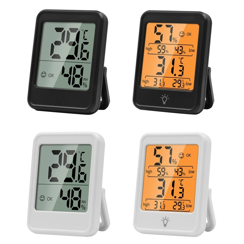Termômetro higrômetro, medidor digital umidade, termômetro, temperatura para tablet/superfície