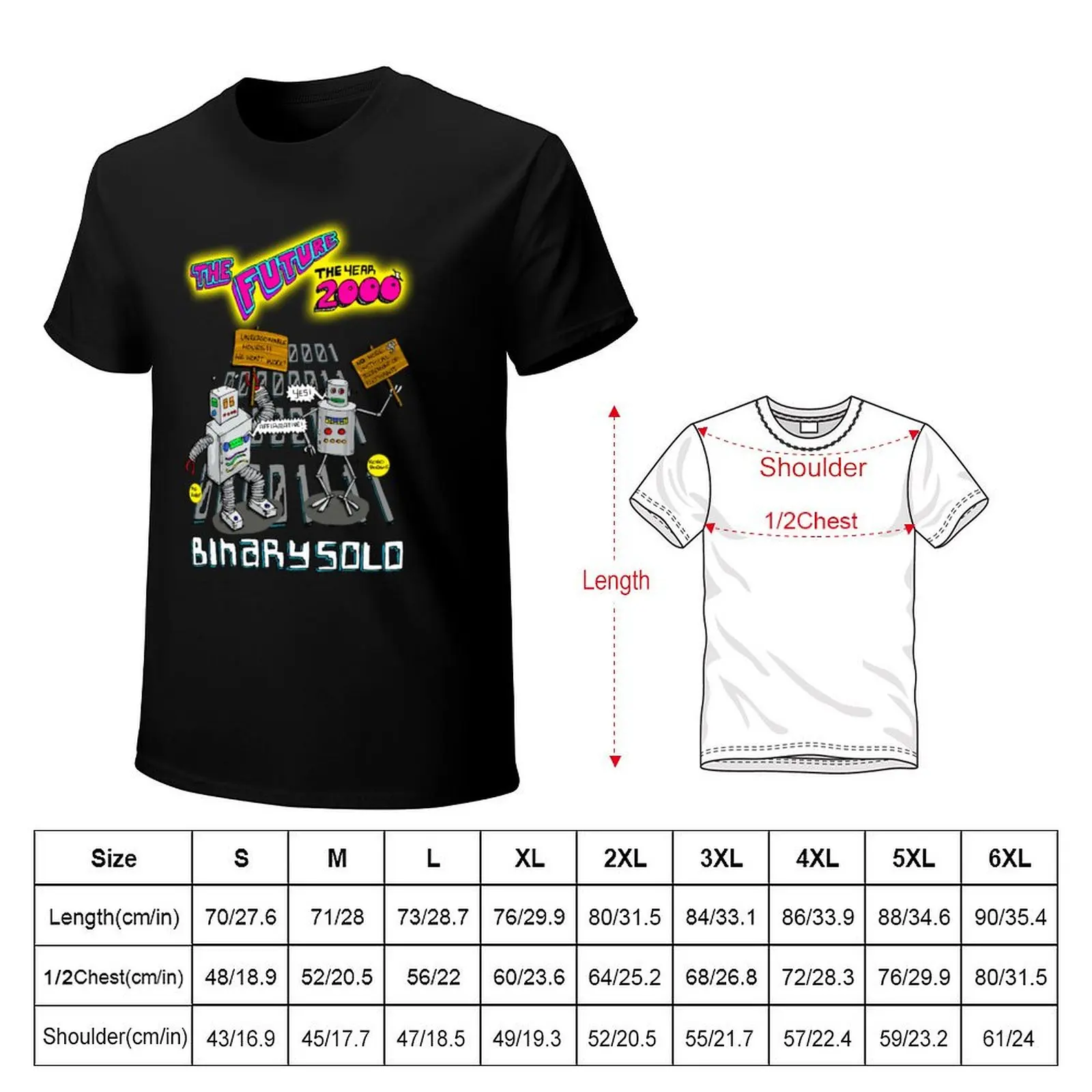 Camiseta de vuelo de los conacordes para hombre, camisa binaria Solo Robots 2, camisetas en blanco, camisetas gráficas de algodón, camisetas ajustadas para hombres