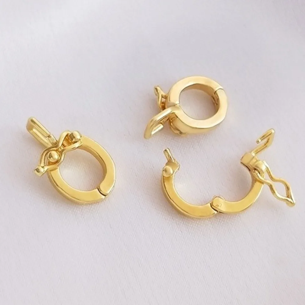 

Pendant Buckle Copper Clasps 18K Gold Color Buckle Handmade DIY Necklace Bracelet Pearl Jewelry Button Connection Accessories