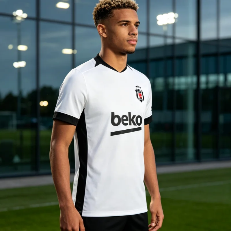 2026-2027 Besiktas Fußballtrikot Kurzarm Türkische Superliga Fußballtrikot Herren Fan Sport Uniform Familien-Partnerlook Oberteile T-Shirts