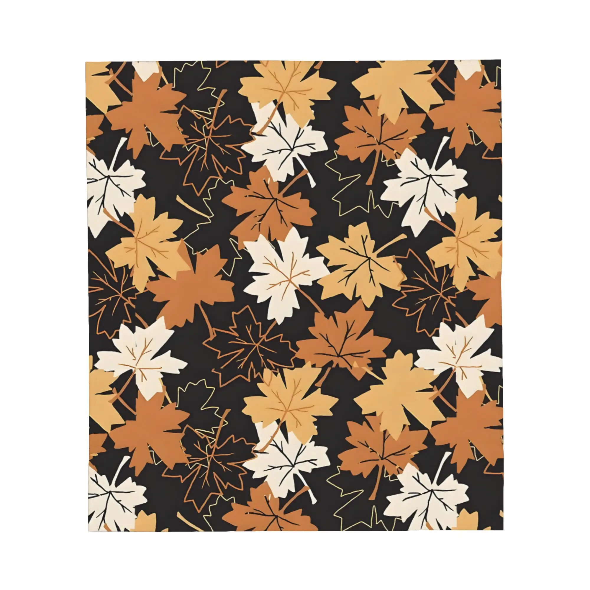 1PC Autumn Maple Tree Leaves Blanket Throw Blanket Novelty Warm Blanket All Season Gift