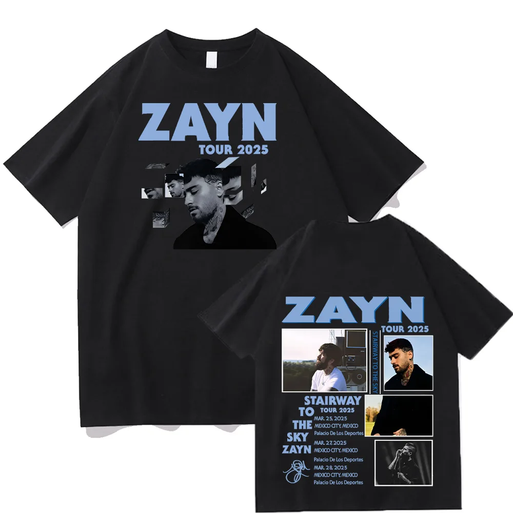 Zayn Startway To The Sky Tour 2025 Tshirt Zayn Malik Cotton T-shirt Men Women Fashion New Tee Harajuku Y2K O-neck Summer Tops