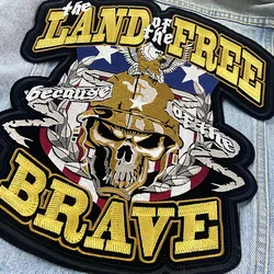 Parche bordado motorista calavera Punk – Grande para espalda o planchar