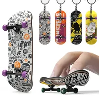 Skate Park Deck Stunt Wooden Finger Skateboards Mini DIY Professional Skateboard Metal Bracket Bearing Wheel Tabletop Toys