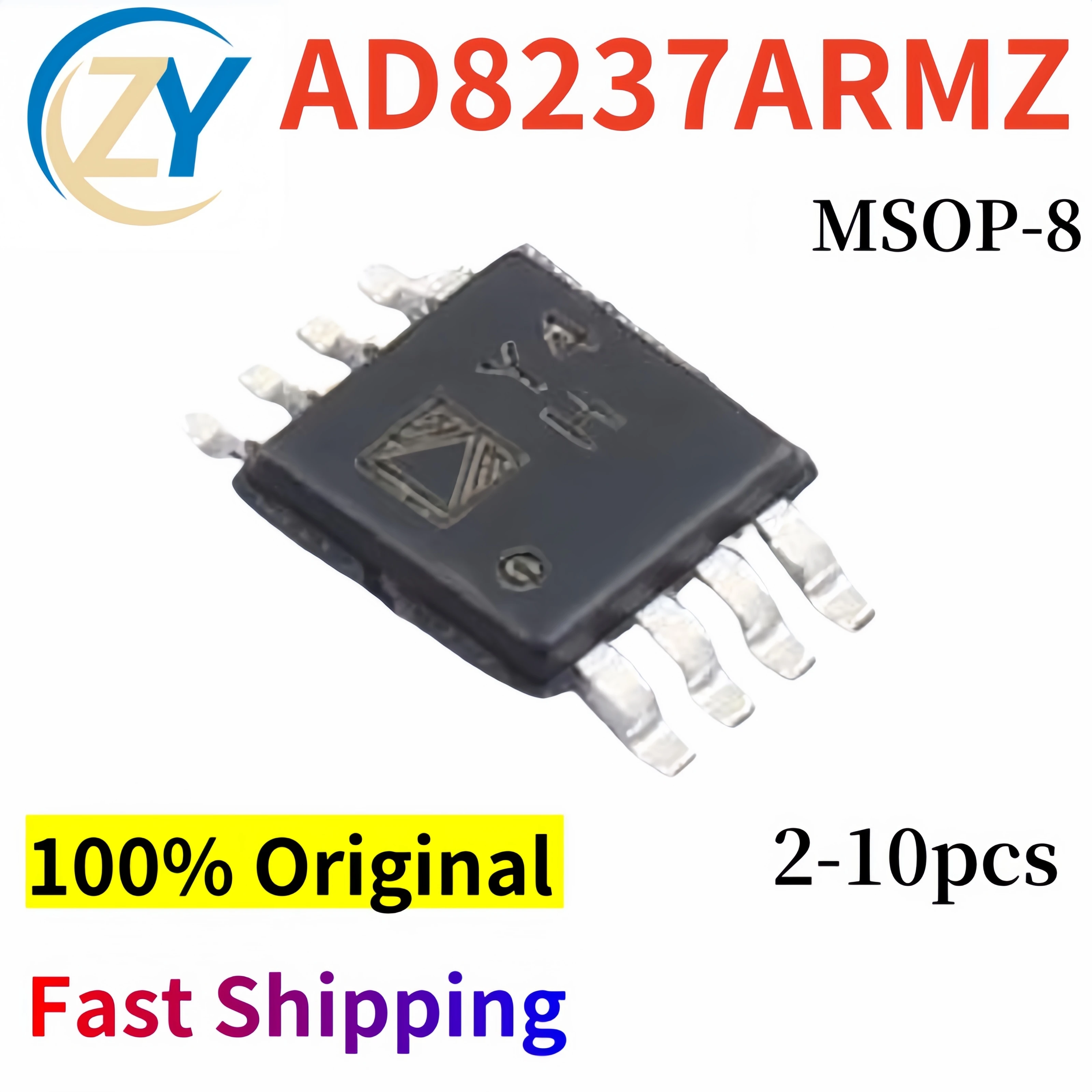 Módulo do amplificador AD8237, AD8237ARMZ, MSOP-8, 1.8V a 5.5V, 100% original, no estoque, 2-10 PCes