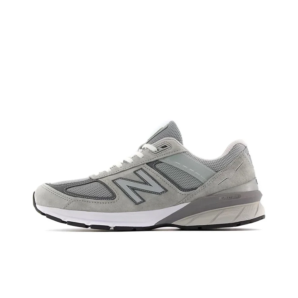 Original New Balance NB 990 V5/992 Classic Vintage Mesh Leather Casual Unisex Men and Women Running Shoes Grey Silver M990GL5