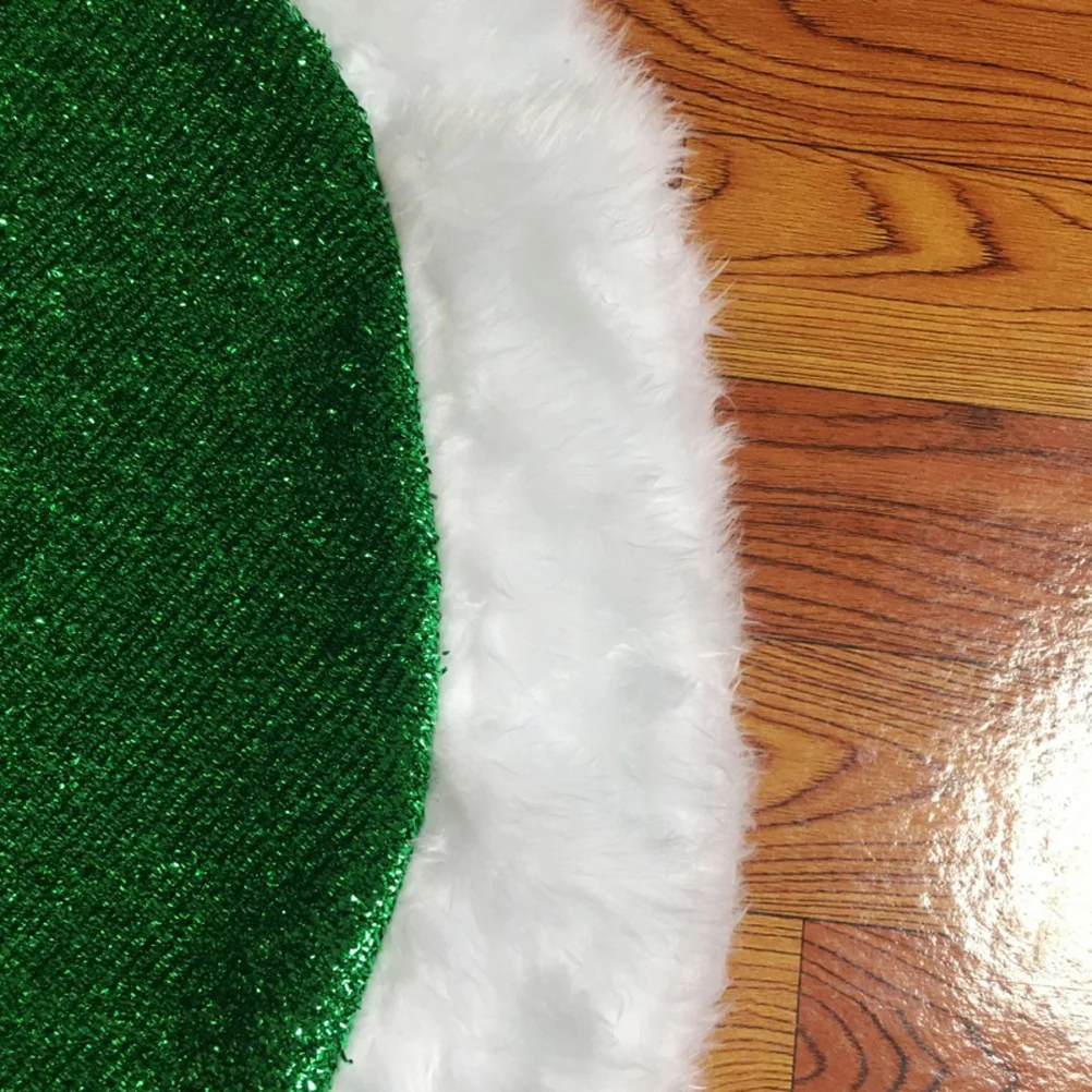

Green Christmas Tree Skirt Holiday Tree Ornaments Decoration Xmas Tree Mat Cover Home Party Decor (125cm)