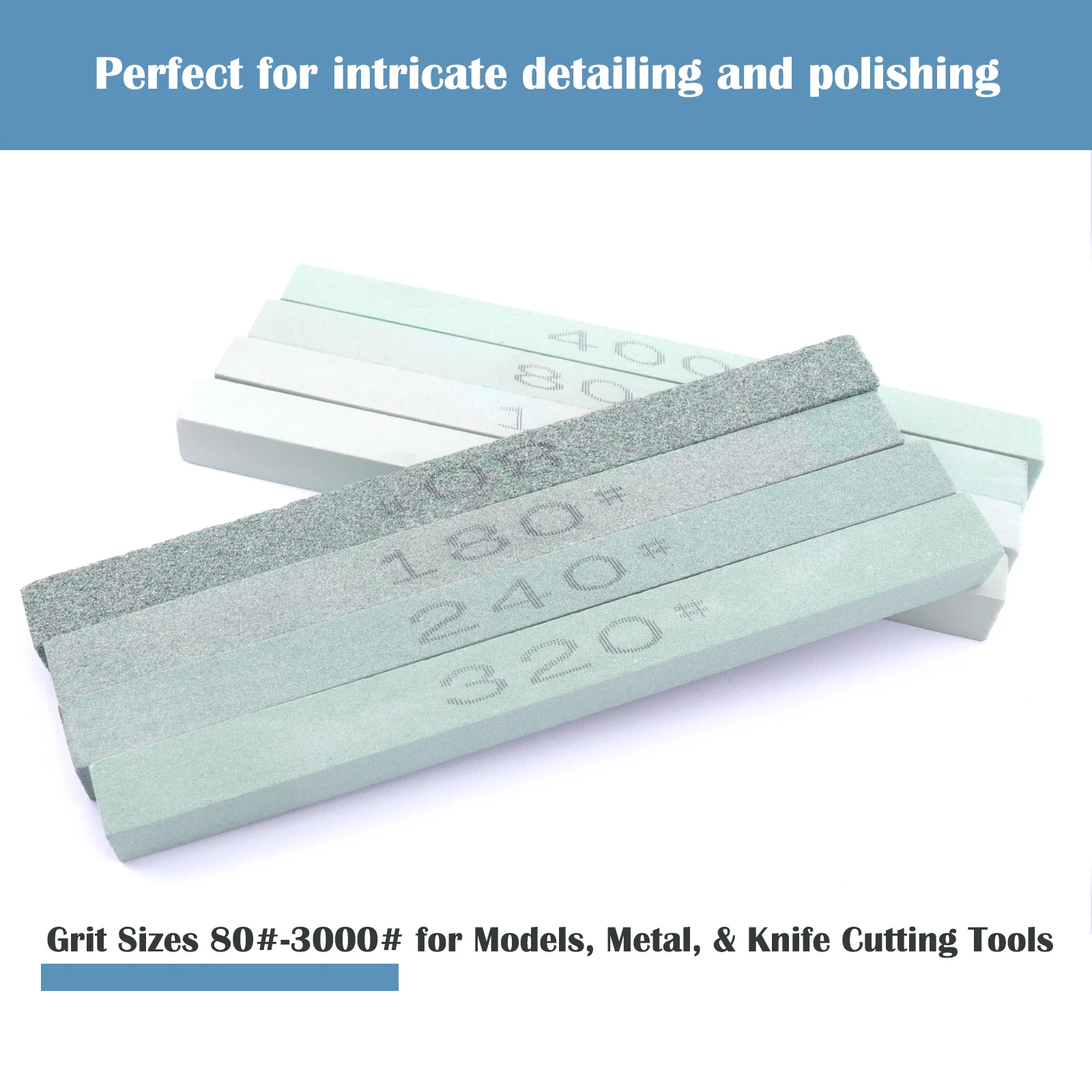 1 قطعة حجر زيت شحذ 80-3000 #   أداة مبراة سكين حجر المشحذ من كربيد السيليكون الأخضر