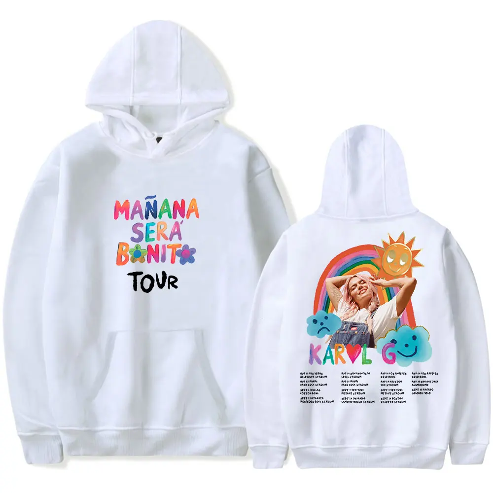 Karol G Hoodies Msb Tour 2023 Rainbow Sweatshirts MAÑANA SERÁ BONITO Album Merch Print Unisex Fashion Funny Casual Streetwear