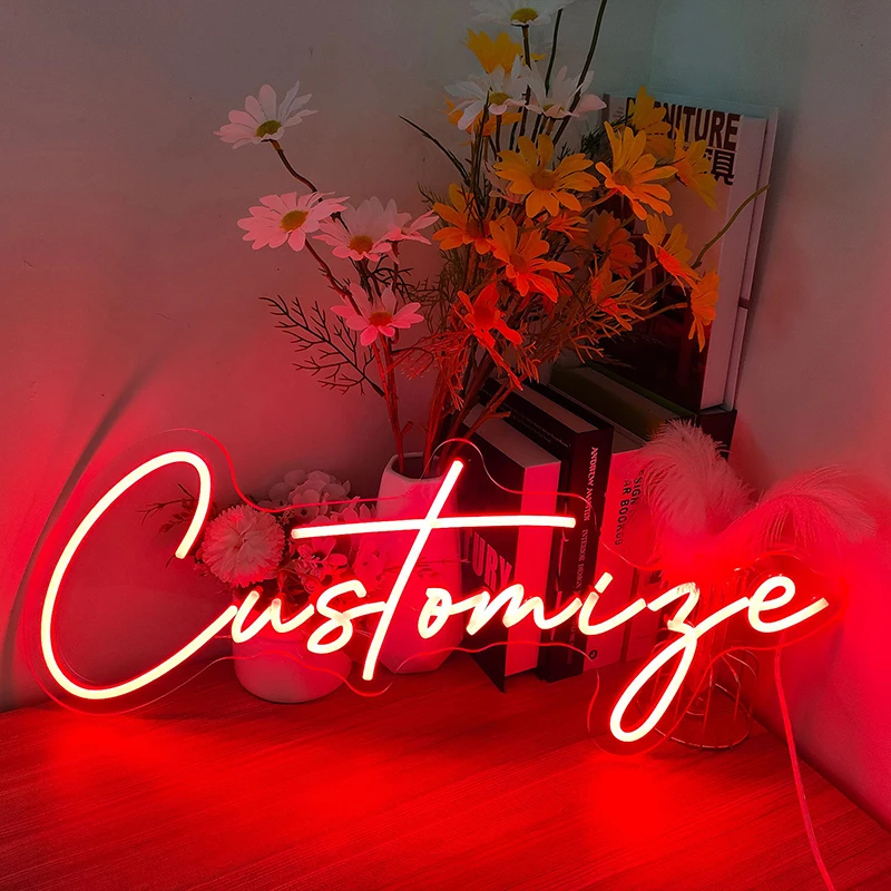 Letrero de neón con nombre personalizado, decoración de pared, luces Led para fiesta de compromiso de boda, dormitorio, sala de juegos, hogar, Bar, letreros estéticos