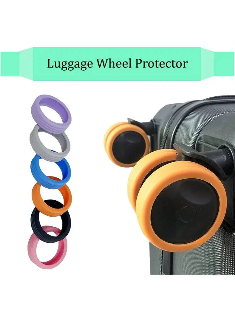 For LT002 Ultra-Quiet Luggage Accessories Durable Rubber Wheels Reduce Noise Universal Wheel Replacement Covers