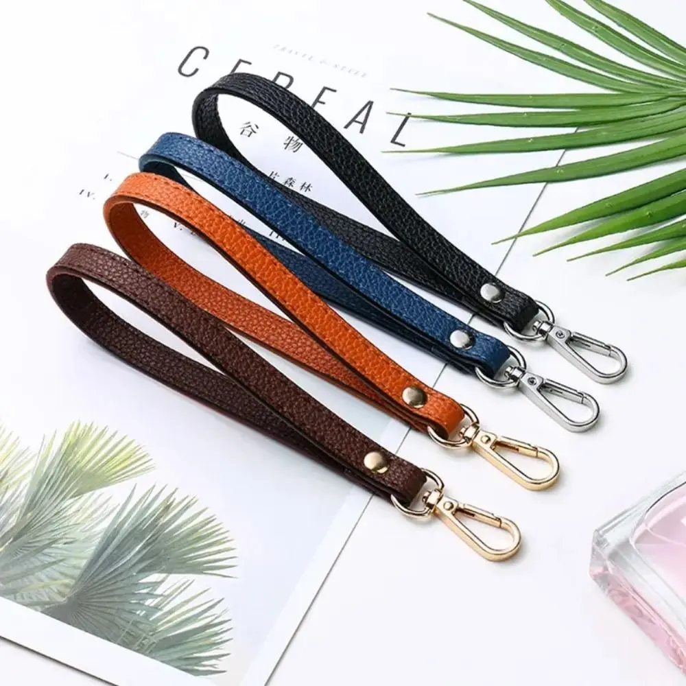 New Fashion Soft PU Leather Mobile Phone Strap Portable Simple Solid Color PU Leather Phone Wrist Strap Mobile Phone Accessories