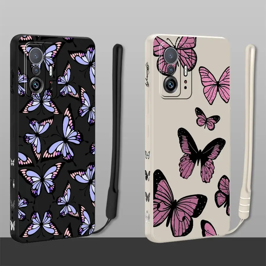 Чехол для Xiaomi Mi 13 11 12 Lite 10T 11T 12T Pro, мягкий ТПУ, красивая бабочка