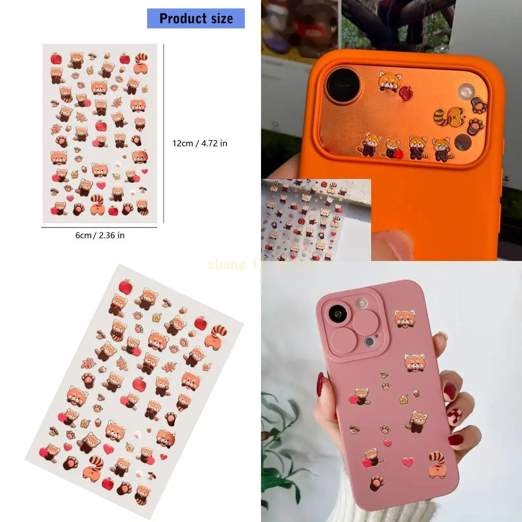 

M5TD милые маленькие съемные декоративные нашивки на тему енота, подарочная упаковка, поделки