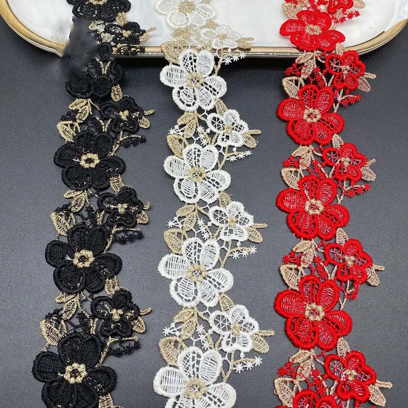 

40Yards Floral Lace Trims DIY Appliques Handmade Craft Material Sewing Garments Accessories Lace Ribbon Supplies