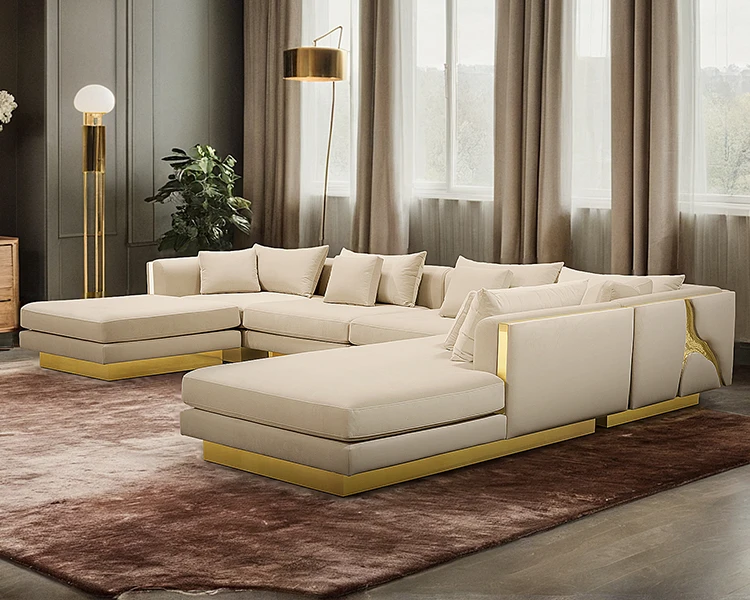 Luxury Couch Living Room Furniture Set Italian Luxury Modern L Shaped