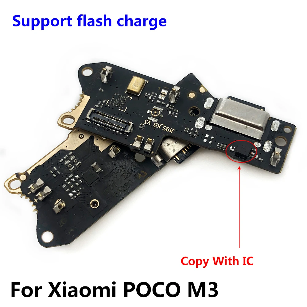 Nieuwe Usb Oplaadpoort Oplader Board Flex Kabel Voor Xiaomi Poco M3 Dock Connector Met Microfoon