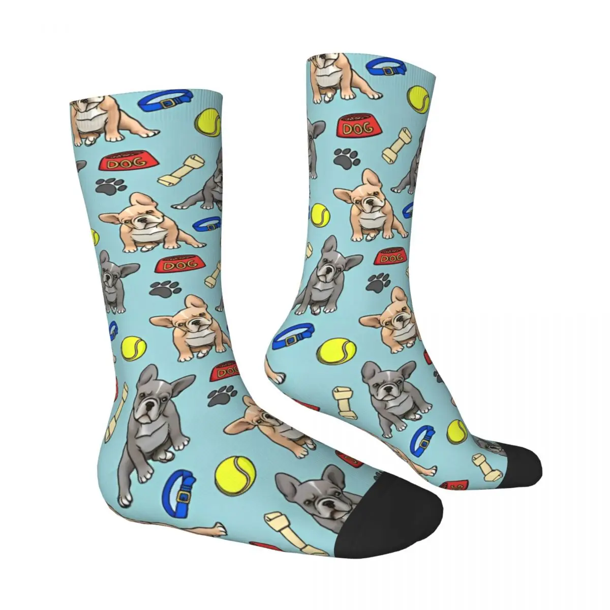 Chaussettes coordonnantes unisexes pour hommes, chaussettes de cyclisme personnalisées, bas à la mode, coupe de chiens, confortables, automne