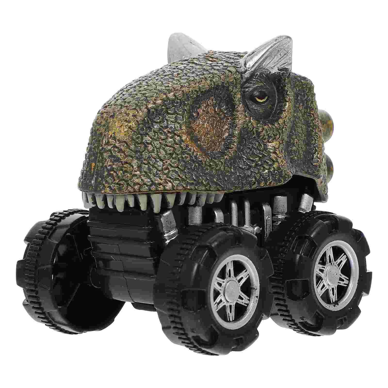 아이들을위한 자동차 차량 장난감을 뒤로 당겨 마찰 실물 같은 공룡 자동차 동물 관성 플라스틱 어린이 유아